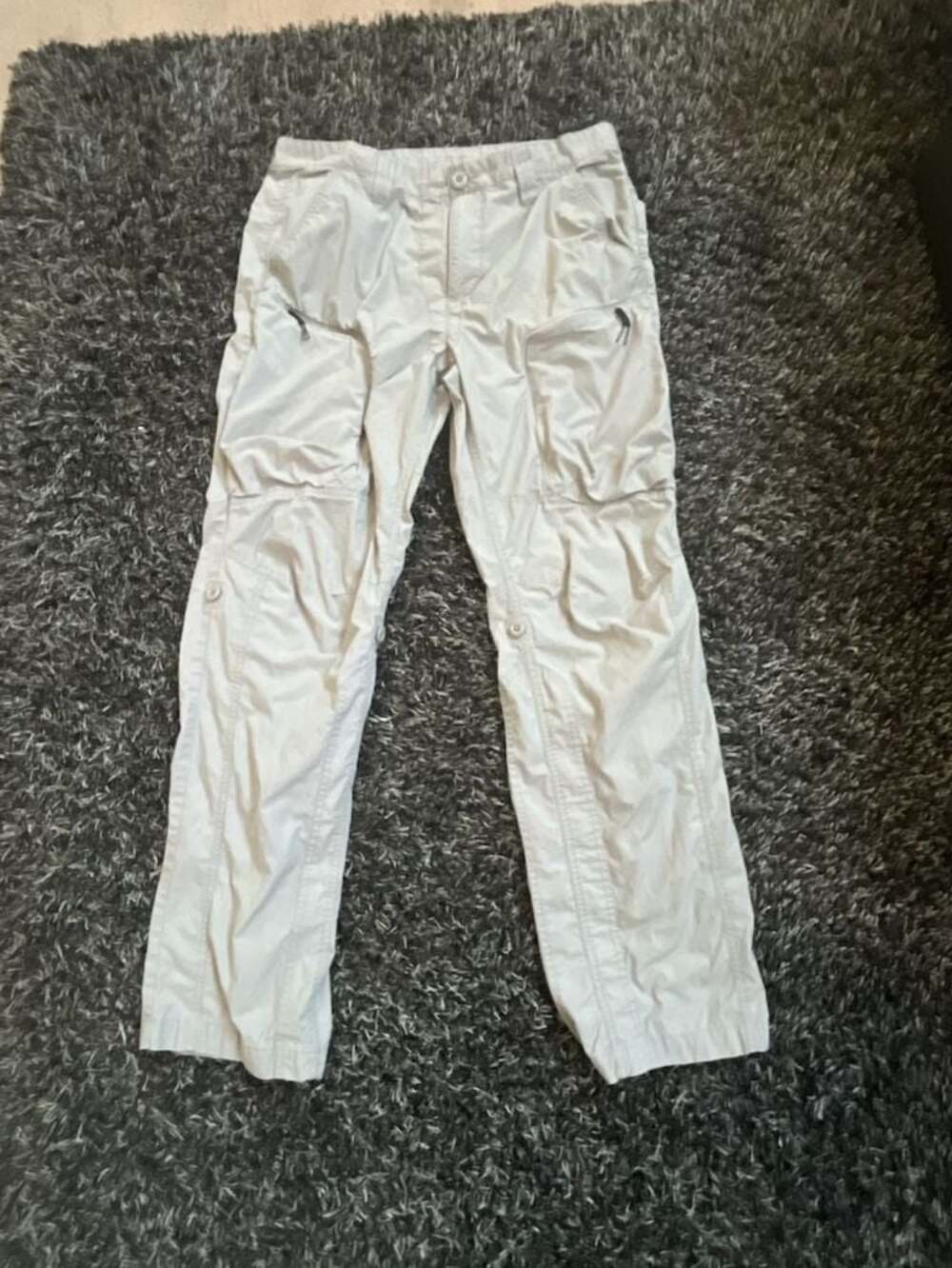 Armani Exchange Men's Beige Utility Cargo Pants